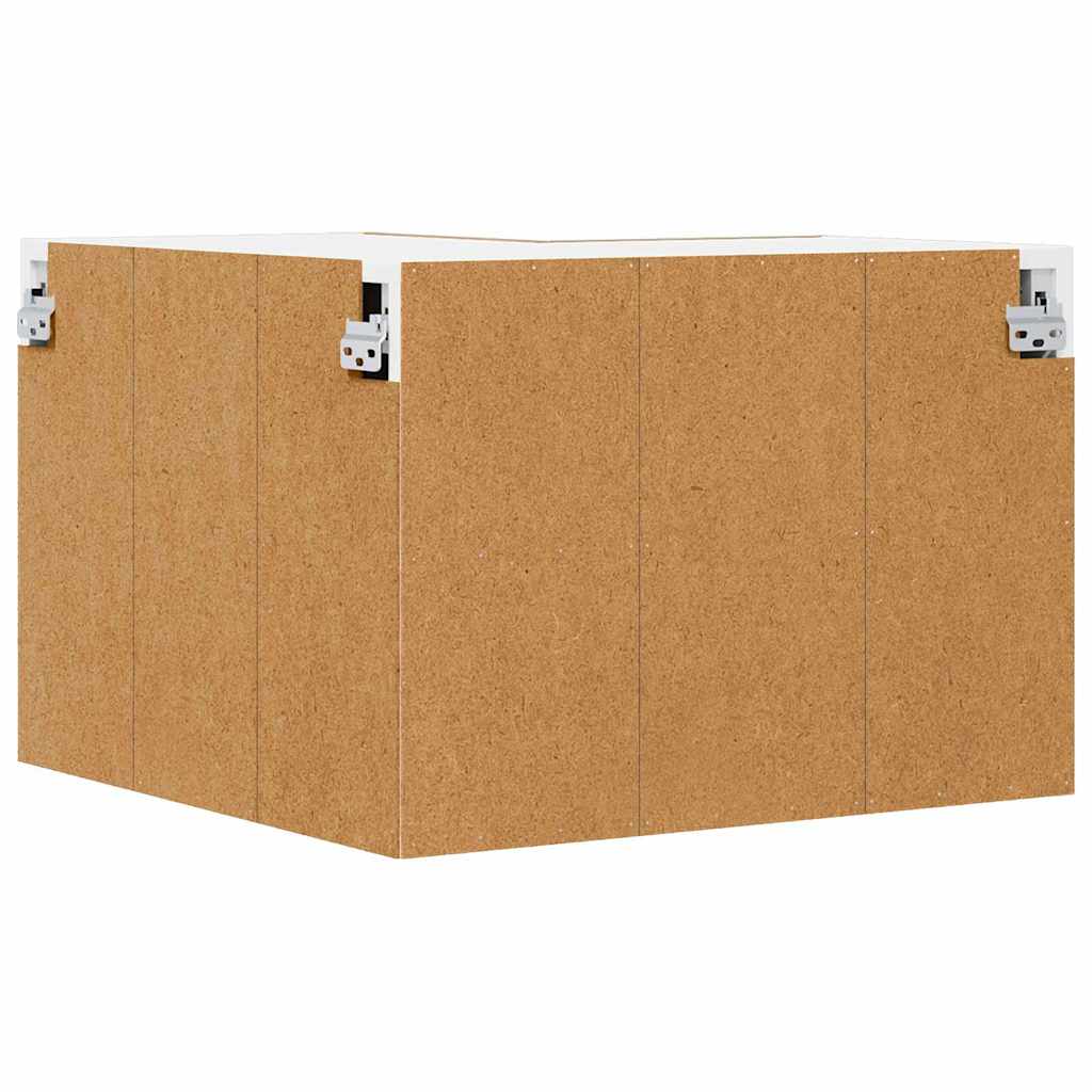 Hanging Cabinet Riga Artisan Oak and White 57 x 57 x 40 cm